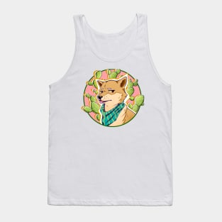 Cute disgruntled Shiba Inu dog Tank Top